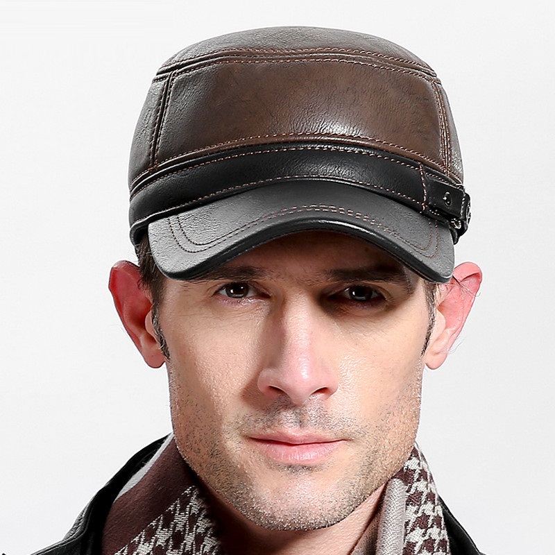 Cowskin หนังแท้เบสบอลหมวกผู้ชา - Baseball Cap Structured บทวิจารณ์และราคา
