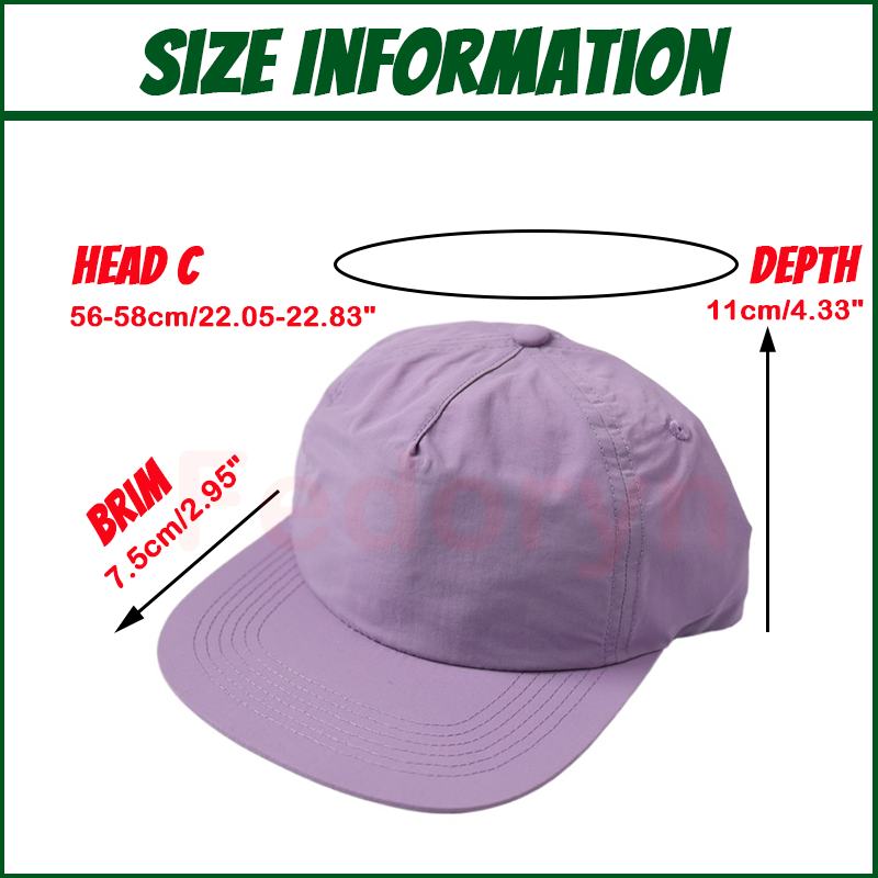 หมวกเบสบอลปักลาย Fedoryn แบบปี - Snapback Hat Flat บทวิจารณ์และราคา