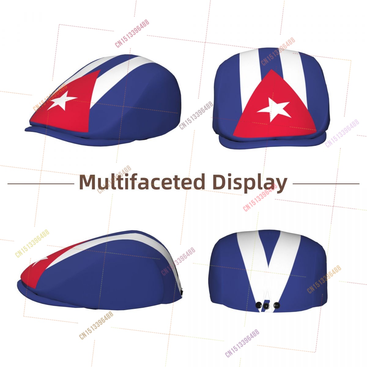 หมวกแก๊ปทรงไอวี่/นิวส์บอย ลายธ - Newsboy Cap Ivy บทวิจารณ์และราคา