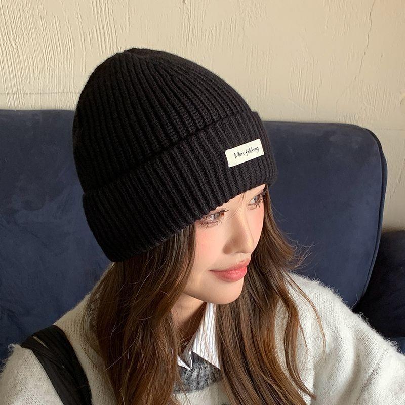 หมวกบีนนี่ฤดูหนาว ปักป้ายโลโก้ - Beanie Cuffed Knit บทวิจารณ์และราคา